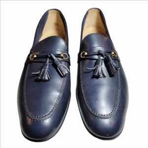 Listing For MIKE ONLY - Mens Dress Tassel Shoes Blue Leather Mens 10